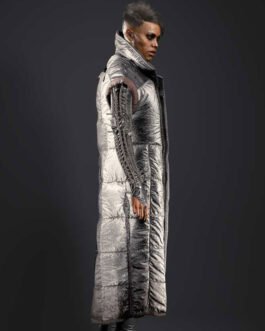 Cyberpunk 2077 Brigitte Silver Sleeveless Coat