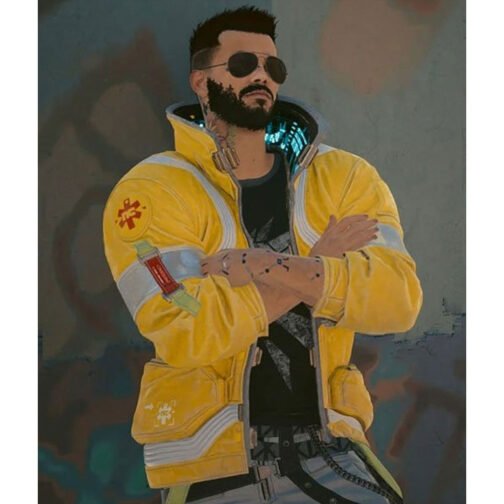 Cyberpunk 2077 David Martinez Yellow Leather Jacket - Image 2