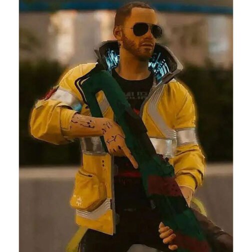 Cyberpunk 2077 David Martinez Yellow Leather Jacket - Image 8