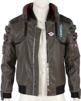 Samurai Cyberpunk 2077 Bomber Leather Jacket