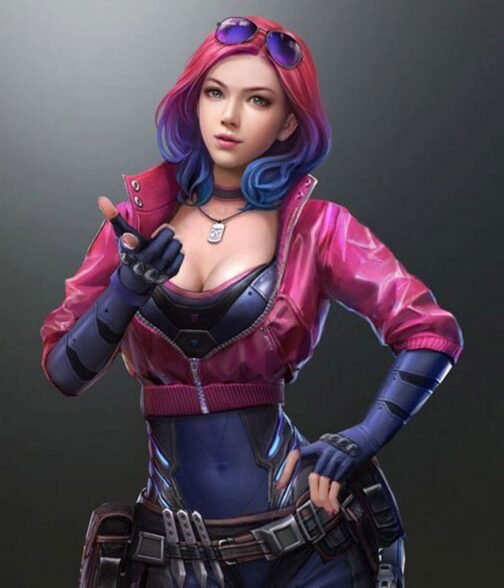 Kira Madroxx Cyberpunk 2077 Pink Cropped Bomber Jacket