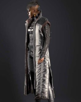 Cyberpunk 2077 Brigitte Silver Sleeveless Coat