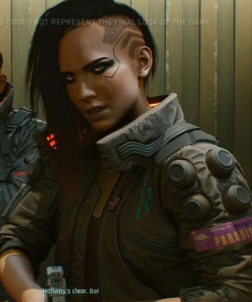 Samurai Cyberpunk 2077 Bomber Leather Jacket - Image 11