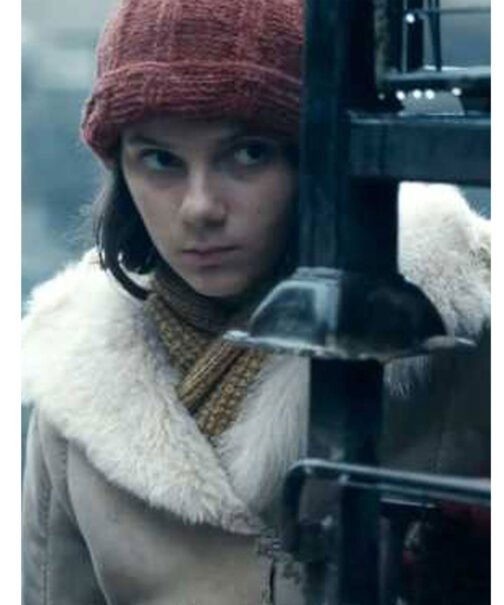 His Dark Materials Dafne Keen Shearling Coat - Image 5