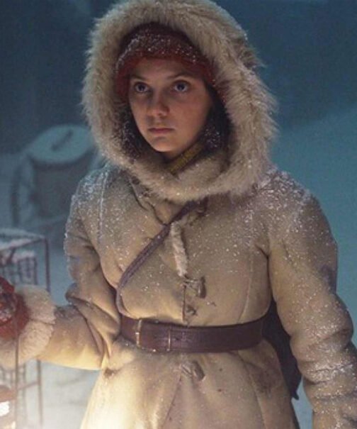 His Dark Materials Dafne Keen Shearling Coat - Image 6