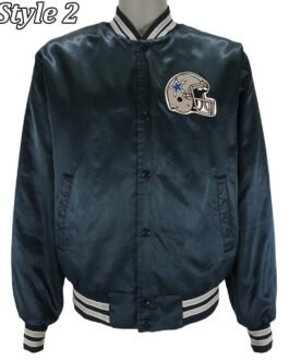 Dallas Cowboys 1990’s Satin Navy Blue Jacket