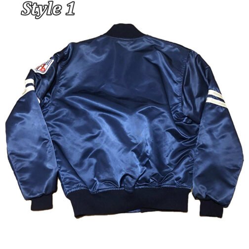 Dallas Cowboys 1990’s Satin Navy Blue Jacket - Image 3