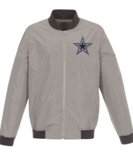 Dallas Cowboys Gray Bomber Jacket