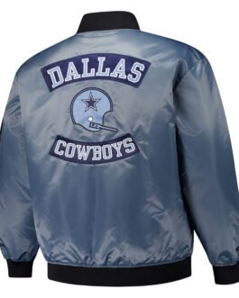 Dallas Cowboys Charcoal Bomber Full-Zip Jacket