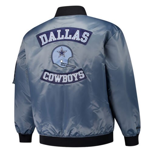 Dallas Cowboys Charcoal Bomber Full-Zip Jacket - Image 2