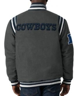 Gray Dallas Cowboys Varsity Wool Jacket