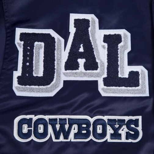 Dallas Cowboys Mashup Classic Rib Satin Jacket - Image 6