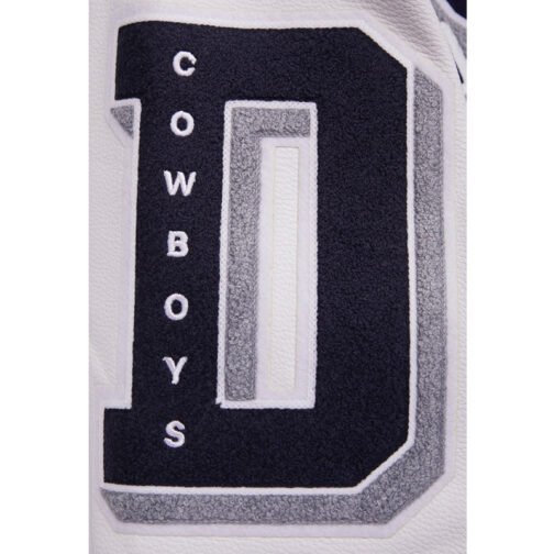 Dallas Cowboys Mashup Rib Varsity Wool/Leather Jacket - Image 5