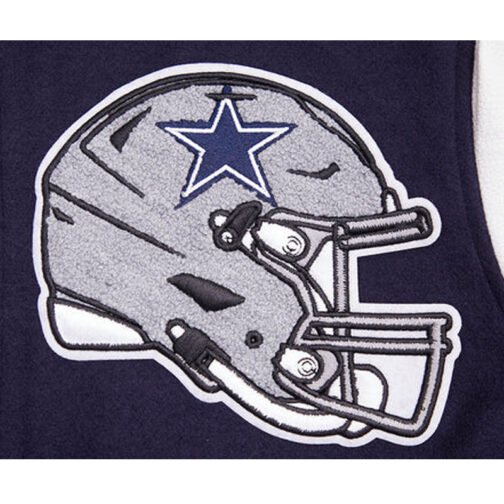 Dallas Cowboys Mashup Rib Varsity Wool/Leather Jacket - Image 6