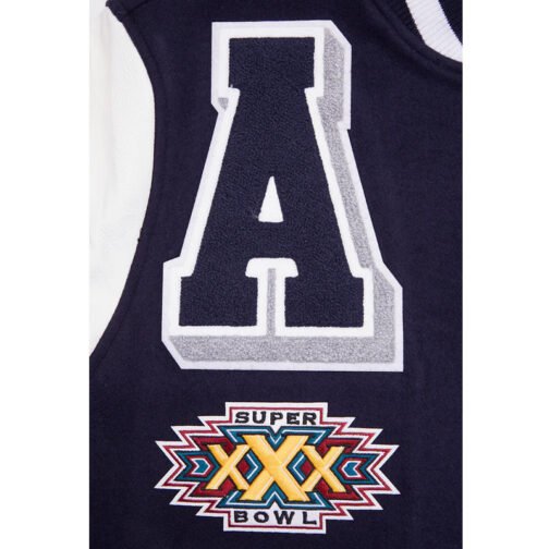 Dallas Cowboys Mashup Rib Varsity Wool/Leather Jacket - Image 8