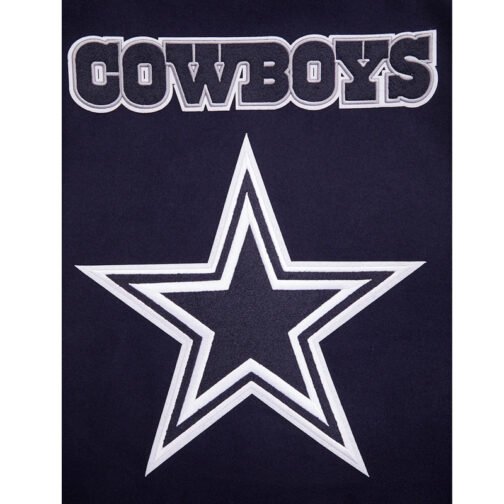 Dallas Cowboys Mashup Rib Varsity Wool/Leather Jacket - Image 9