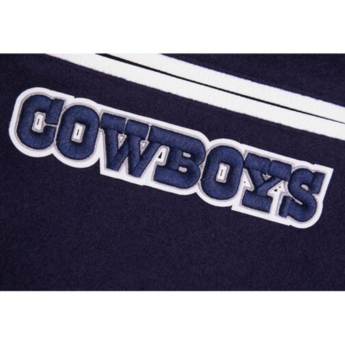 Dallas Cowboys Mashup Rib Varsity Wool/Leather Jacket - Image 10