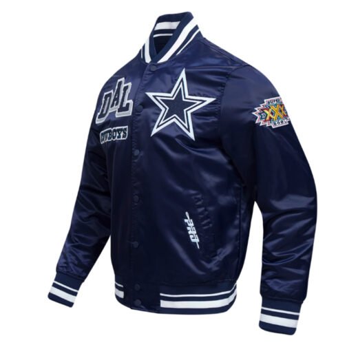 Dallas Cowboys Mashup Classic Rib Satin Jacket - Image 3