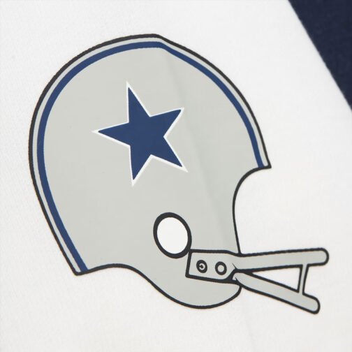 Dallas Cowboys Navy and White Fleece Varsity Jacket - Image 3