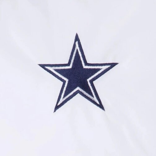 Dallas Cowboys Navy and White Throwback Jacket - Image 5