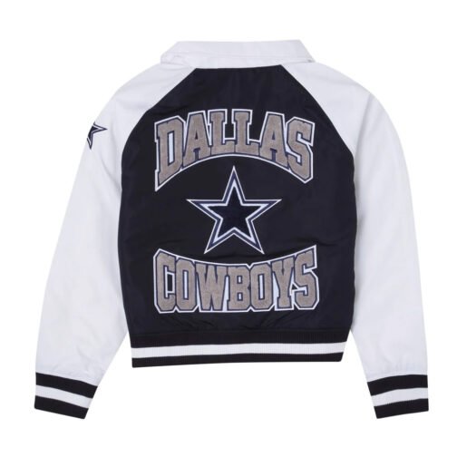 Dallas Cowboys Navy and White Throwback Jacket - Image 2