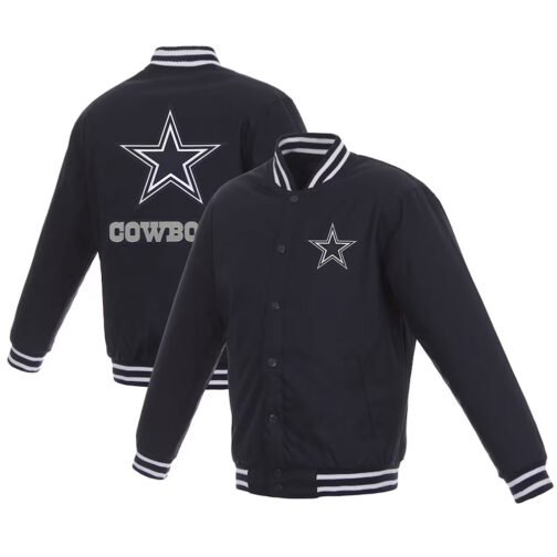 Navy Dallas Cowboys Poly Twill Jacket - Image 3