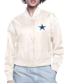 Dallas Cowboys Printed Logo Varsity Satin Jacket