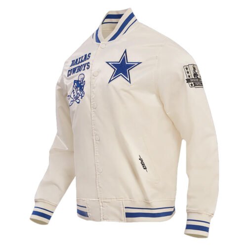 Dallas Cowboys Retro Classic Rib Jacket - Image 5