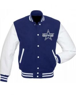 Dallas Cowboys Letterman White/Royal Blue Jacket