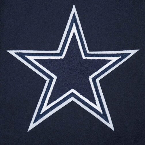 Dallas Cowboys Script Tail Classic Rib Varsity Jacket - Image 5
