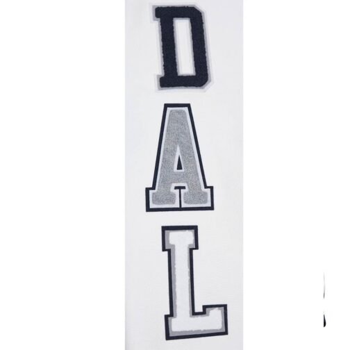 Dallas Cowboys Script Tail Classic Rib Varsity Jacket - Image 7
