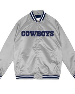 Silver Dallas Cowboys Lightweight Satin Jacket