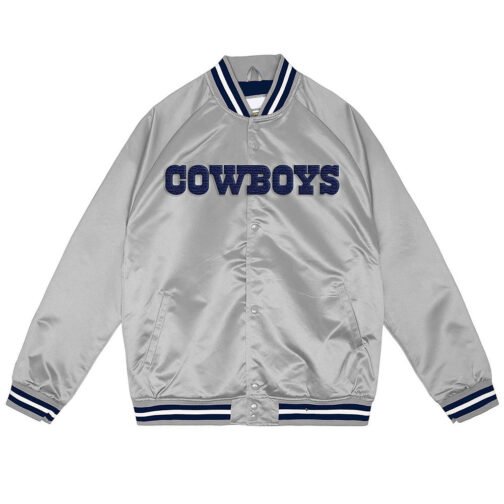 Silver Dallas Cowboys Lightweight Satin Jacket