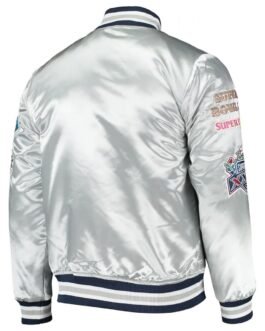 Varsity Dallas Cowboys Silver Satin Jacket