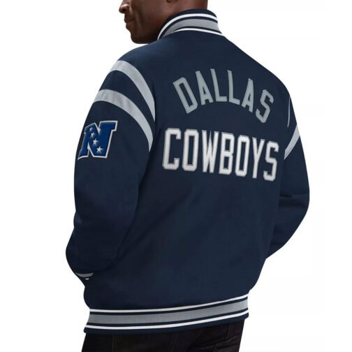 Dallas Cowboys Tailback Navy Varsity Jacket - Image 2