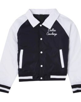 Dallas Cowboys Navy and White Throwback Jacket
