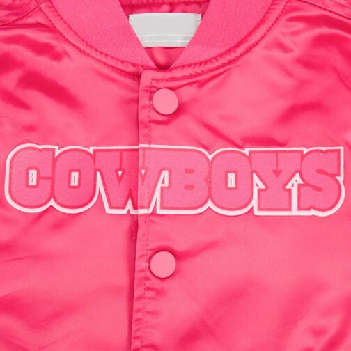 Dallas Cowboys Triple Pink Satin Jacket - Image 5