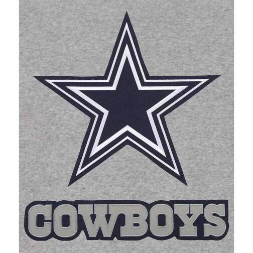 Dallas Cowboys Gray and Navy Varsity Wool Jacket - Image 4