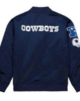 Dallas Cowboys Vintage Logo Navy Lightweight Satin Jacket