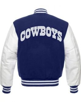 Dallas Cowboys Letterman White/Royal Blue Jacket