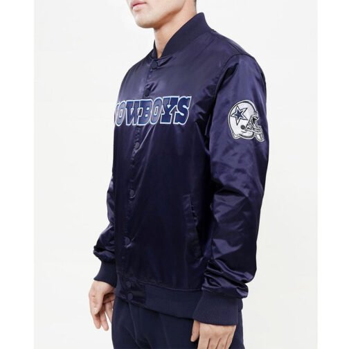 Dallas Cowboys Wordmark Satin Jacket - Image 3