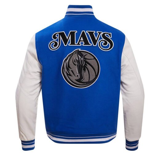 Dallas Mavericks 2023/24 City Edition Royal Varsity Jacket - Image 2