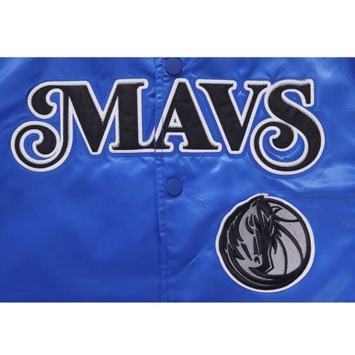 Dallas Mavericks 2023/24 City Edition Royal Satin Jacket - Image 6