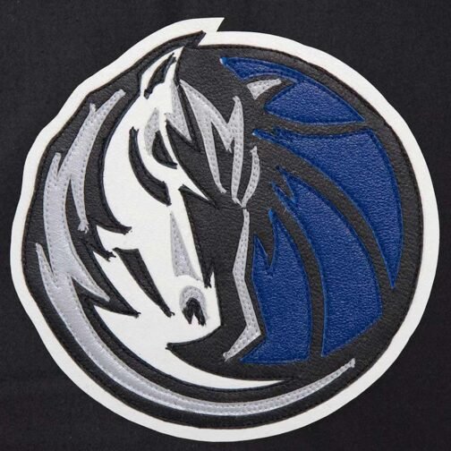 Dallas Mavericks Black and Blue Varsity Jacket - Image 3