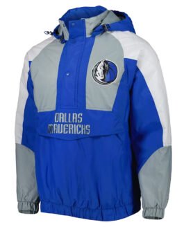 Body Check Dallas Mavericks Half-Zip Hoodie Jacket