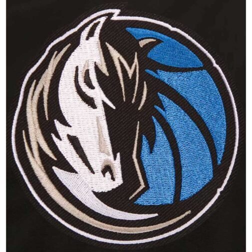 Dallas Mavericks Bomber Black Lightweight Nylon Jacket - Image 2