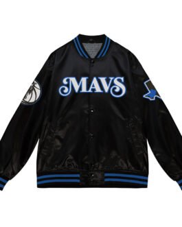 2023-24 Dallas Mavericks City Edition Black Satin Jacket
