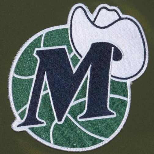 Dallas Mavericks Flight Green Satin Jacket - Image 3