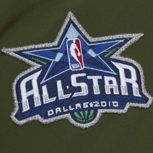 Dallas Mavericks Flight Green Satin Jacket - Image 4