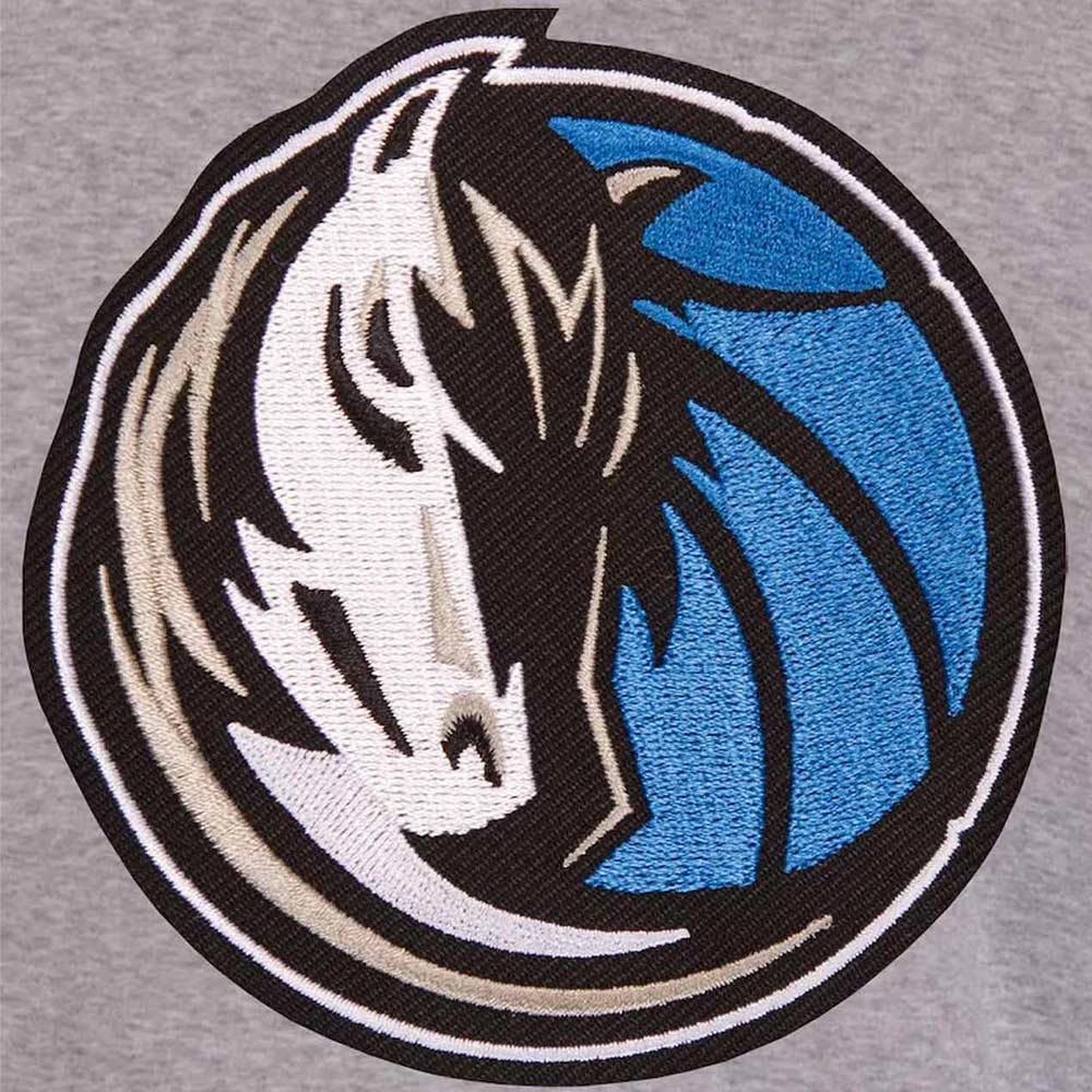 Dallas Mavericks Gray and Black Varsity Wool Jacket - Image 4
